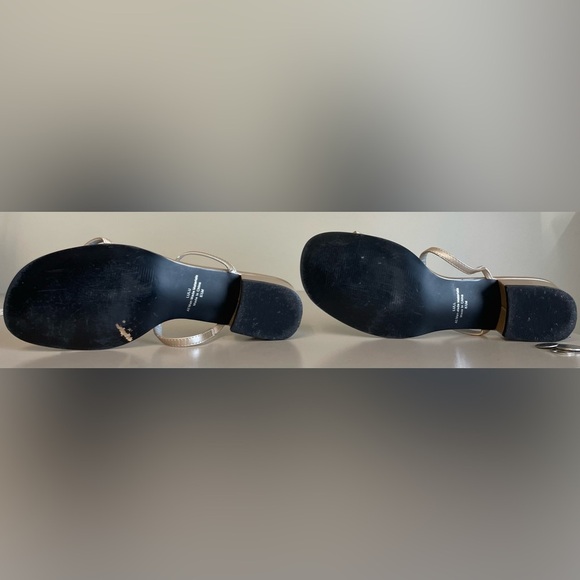 ALDO Lulu metallic low heel comfort heel block heel strappy sandals womens s 8.5 - Picture 7 of 7